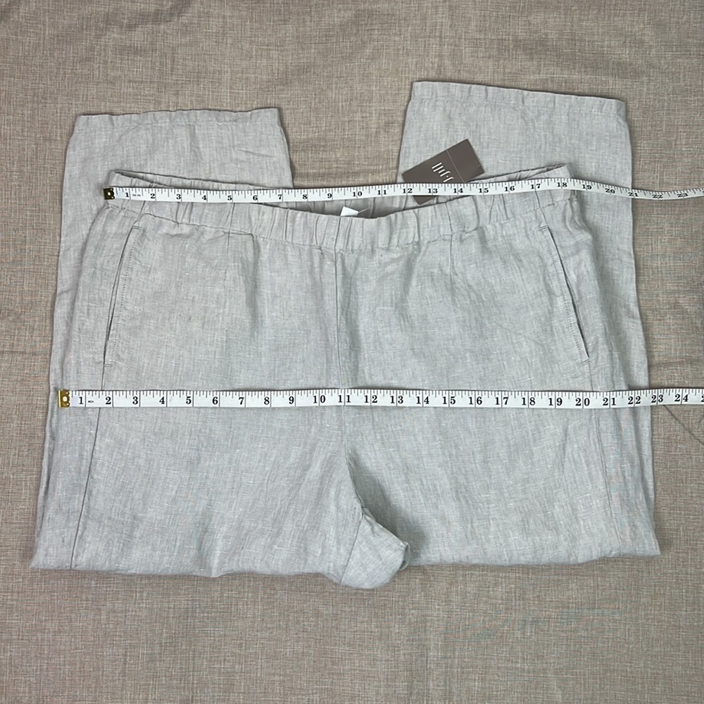 J.Jill New Women’s Large Pull-on Linen Pockets Cropped Lightweight Pant - Picture 7 of 9